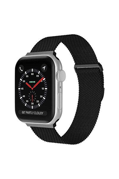 Casey Studios Curea Milanese Metalica Apple Watch Ultra/SE/9/8/7/6/5/4/3/2/1 - 42/44/45/49MM, Ajustabila, Negru