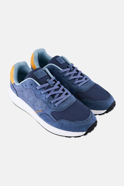 JASON WU Men Brand Logo Lace Up Shoes, Ash Blue