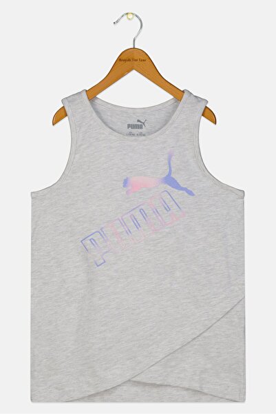 Puma Kids Girl Sportswear Fit Sleeveless Outdoor Top, Light Grey