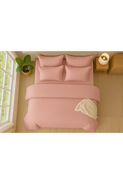 Lenjerie de pat ,Casa Pucioasa 4 piese ,Bumbac Damasc ,calitate premium -cearșaf elastic miniatura 3