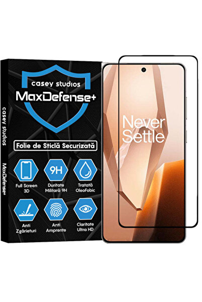 Casey Studios Folie Sticla OnePlus 13R, Full Cover 3D, Ultra HD, Anti Zgarieturi, Anti Socuri, Margini Negre