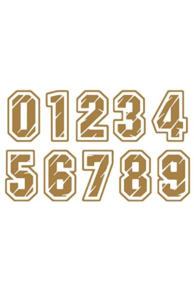 Oracal Set 10 Stickere 0-9, Numbers ATV Moto, 30x18cm, cupru