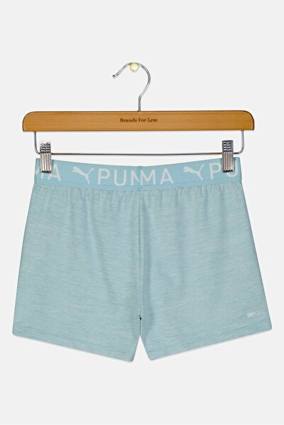 Puma Kids Girl Sportswear Fit Brand Logo Outdoor Shorts, Mint Green