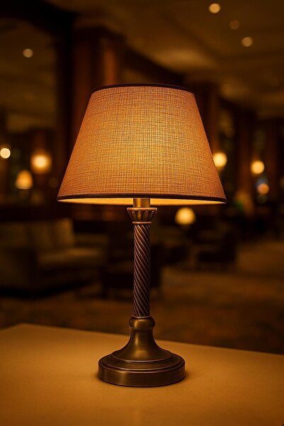 Lampada Burgu Concept Eskitme Metal Abajur - Hasır