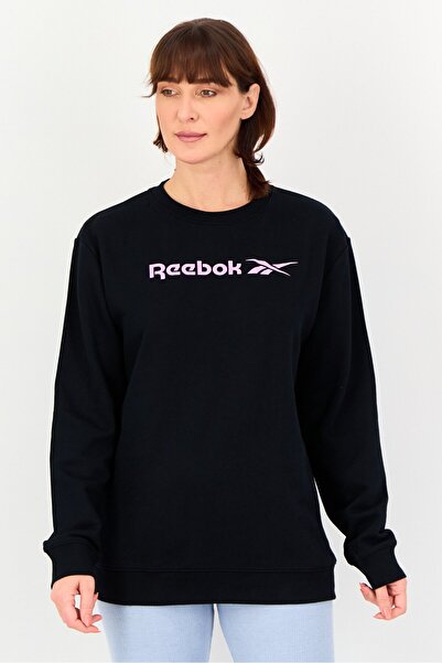 Reebok Women Sportswear Fit Long Sleeve Outdoor Sweatshirt, Black