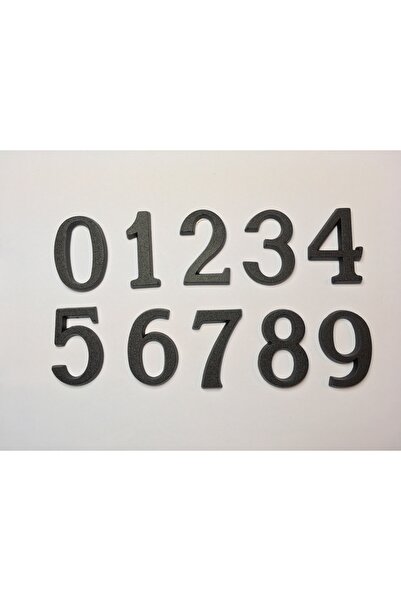 ICON TOOLS Apartment number Icon Tools, zamak alloy, 50 mm, matte graphite, digit 0