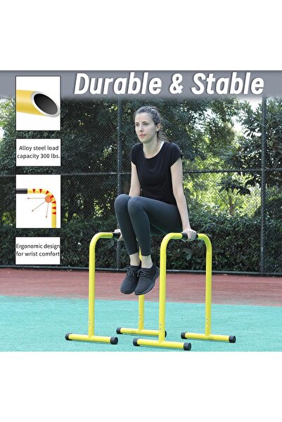 Hcosmy بار الغطس/الباراليتي المنزلي — مقابض على شكل حرف L لتمارين الضغط والجمباز لتدريب القوة