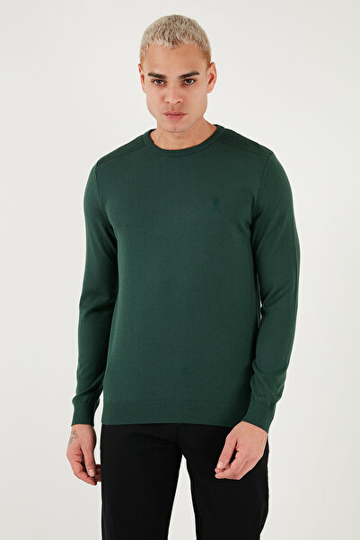 U.S. Polo Assn. U.S. Polo Cotton Slim Fit Logo Crew Neck Sweater Men's Sweate...