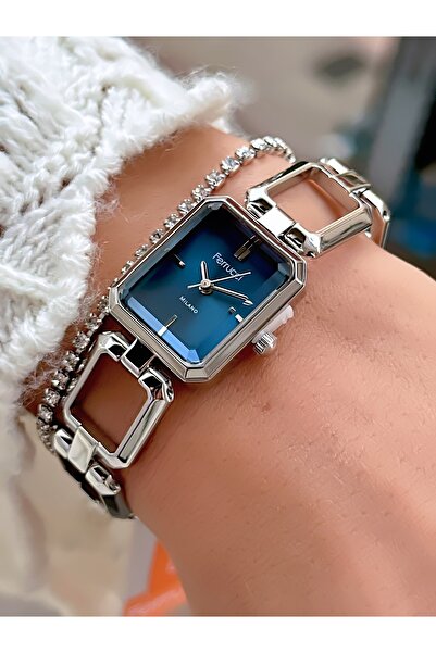 Ferrucci ÇELİK ZİNCİR KORDON MİNİMAL KASA KADIN KOL SAATİ 3 ATM SU GEÇİRMEZ 2 YIL GARANTİLİ+BİLEKLİK HEDİYELİ