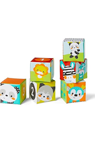 Infantino Bath Blocks with Colors and Numbers - Pack of 6, Multicolor