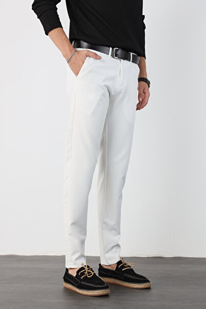 Mesfeno Hidden Waist Elastic Flexible Fabric Slim Fit Pants