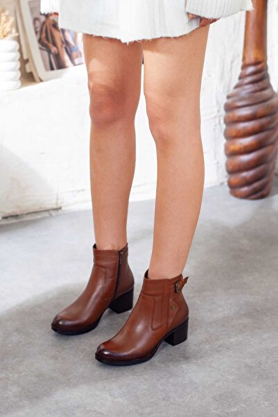 Adım Adım Women's Genuine Leather Heeled Boots
