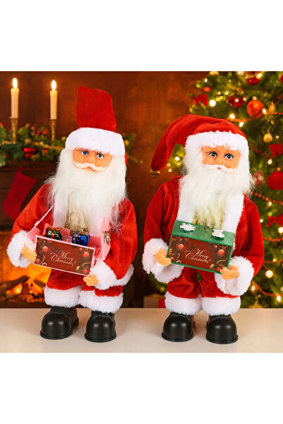 Issa Dancing Santa 28cm with Music & LED Light, Decorative Figure with Gift Box