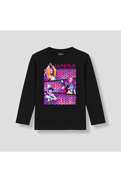 mixxi fashion Kpop Demon Hunters Huntrix Long Sleeve Printed Girls' T-Shirt (...