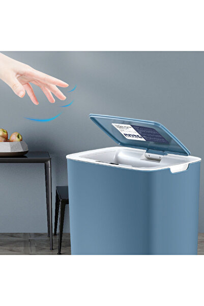 Gadgetry White Automatic Sensor Trash Can, 14L Capacity, with Anti-Odor Lid