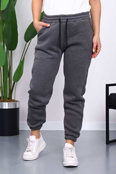 İmajButik Anthracite Three Thread Sh Fleece-Lined Sweatpants