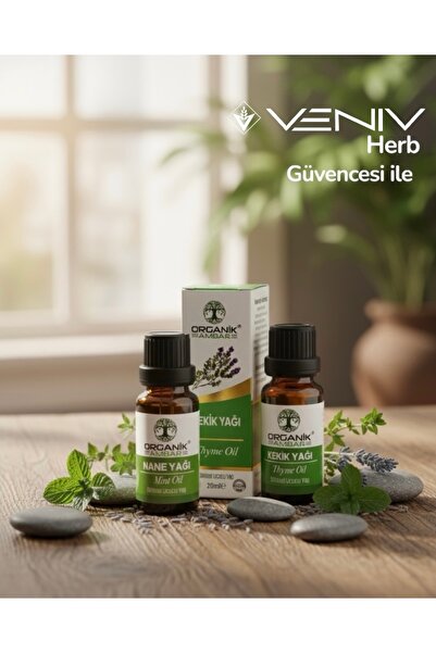 Veniv Herb 100% Natural Peppermint & Thyme Oil 20 ml X 2 Pieces