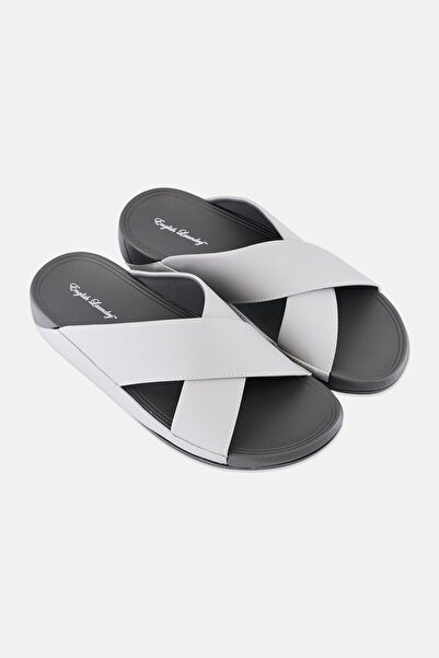 English Laundry Men Slip On Arabic Sandals, Grey