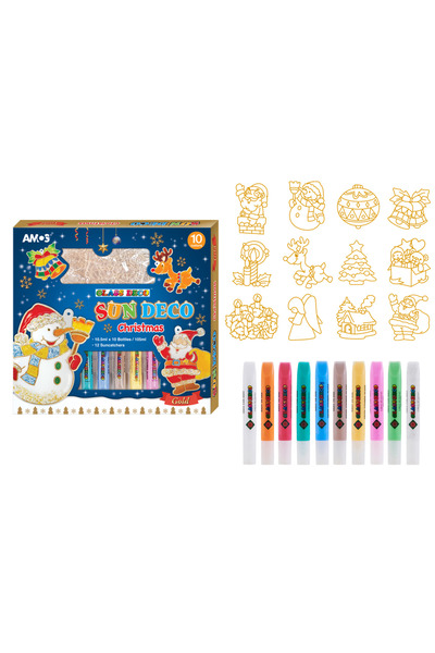 Other AMOS SD10P10-CH stained glass paints - 10 colors + Christmas stained glass 170-2368