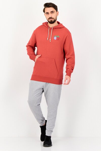 Puma Men Sportswear Fit Long Sleeve Outdoor Hoodies, Red