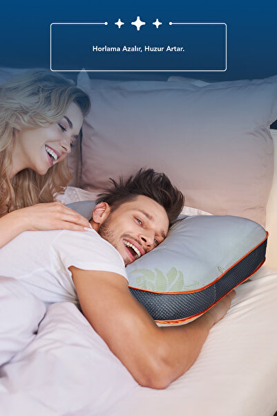 PUFYMAX 2 Aloe Vera Fabric Anti-Snoring Pillow, Orthopedic Skin-Friendly Visco Particle Pillow