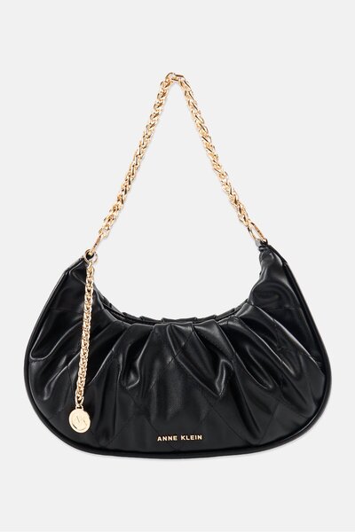 Anne Klein Women Brand Logo Shoulder Bag, Black