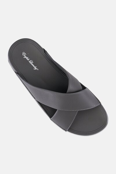 English Laundry Men Slip On Arabic Sandals, Grey