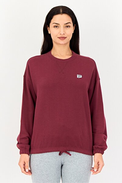 Puma Women Oversized Fit Long Sleeve Outdoor Sweatshirts, Maroon