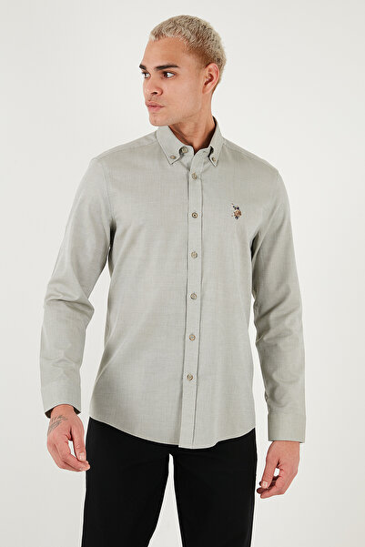 U.S. Polo Assn. U.S. Polo Cotton Slim Fit Logo Long Sleeve Shirt Men's Shirt G081Sz0042225619