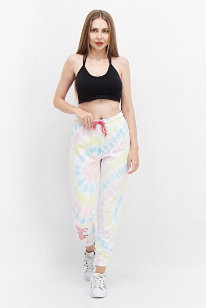 Barbie Women Tie-dye Side Pocket Jogger Pants, Pink Combo