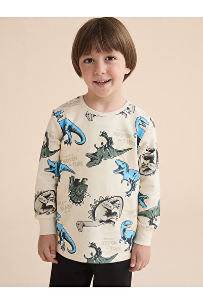 LC Waikiki طقم بيجامة للأولاد بطباعة ديناصور من فيجن للموسم الجديد