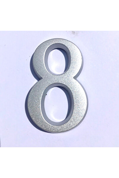 ICON TOOLS Număr de apartament, ICON TOOLS, aliaj zamak, 50 mm, argintiu, cif...