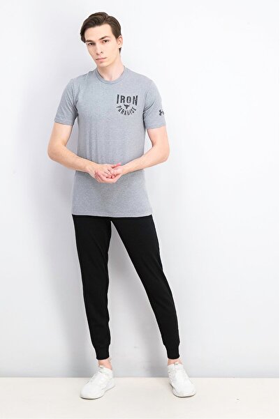 Under Armour Men Crew Neck Short Sleeves Printed T-shirt, Grey