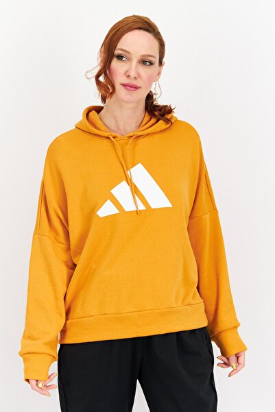 adidas Women Sport Fit Brand Logo Outdoor Sweatshirt, Orange