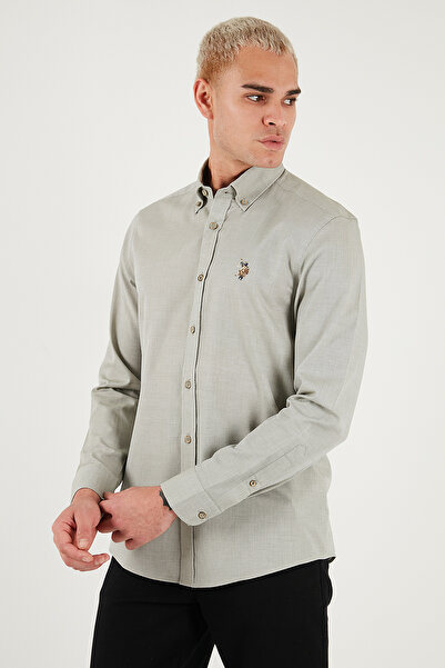 U.S. Polo Assn. U.S. Polo Cotton Slim Fit Logo Long Sleeve Shirt Men's Shirt G081Sz0042225619