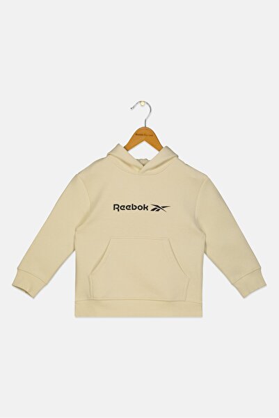 Reebok Toddlers Boy Brand Logo Long Sleeve Outdoor Hoodie, Beige