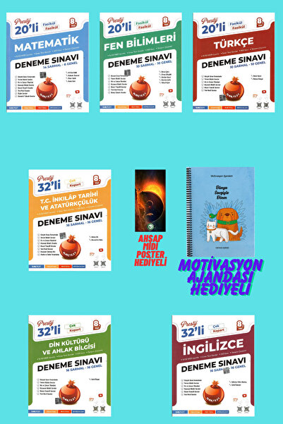 Nartest Yayınları 8.Sınıf Tüm Dersler Branş Denemesi Motivasyon Ajandası ve A...