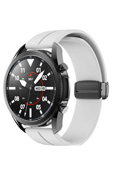 Casey Studios Silicone Strap with Metal Link for Samsung Galaxy Watch 7/6/6 C...