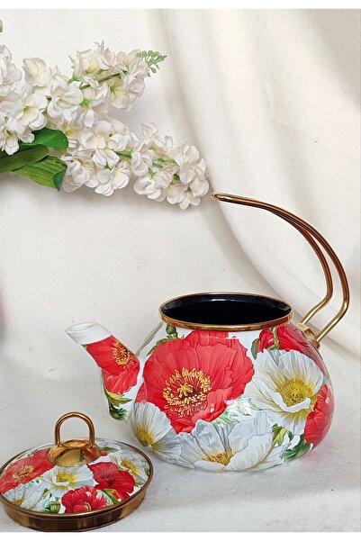 EBRULİEMAYE Gelincik Enamel Teapot