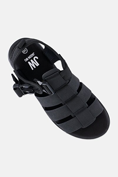 JASON WU Women Leather Push Button Closure Sandals, Black