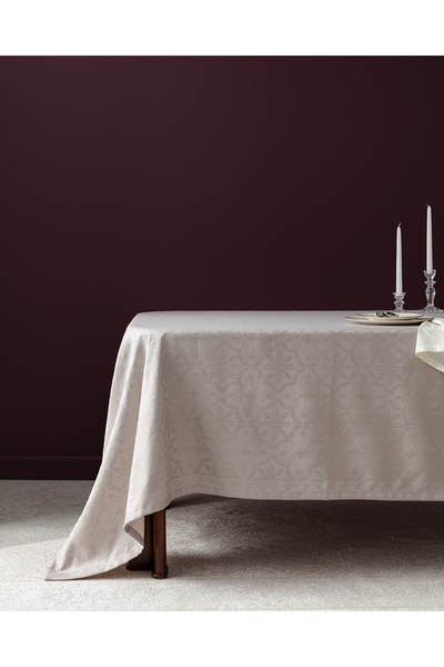 Madame Coco Pradines Tablecloth - Light Gray - 160X300 cm
