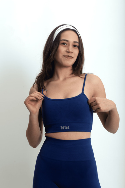 NTB Nature The Brand Backless Seamless Sports Bra Midnight Blue