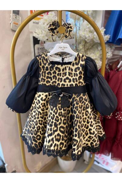 Miss Lorin Kids Leopard Children's Dress