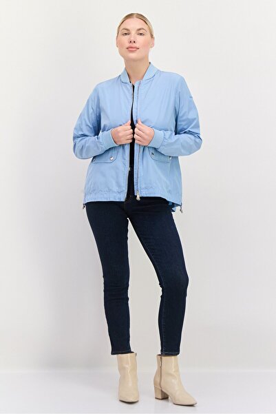 Geox Women Brand Logo Windbreaker Jacket, Dusty Blue