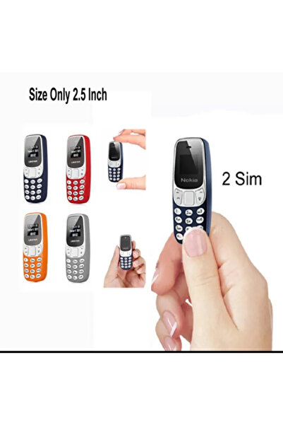 NO BRAND هاتف محمول BM10 صغير الحجم (بحجم نوكيا 3310) - شريحتي اتصال، بطاقة ذاكرة microSD، معتمد من PTA