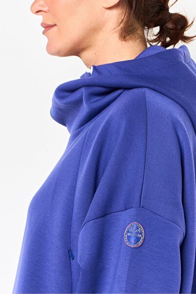 Napapijri Women Brand Logo Long Sleeve Hoodie, Purple