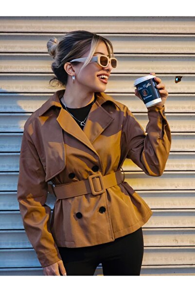 Moda Manga Kısa Trençkot