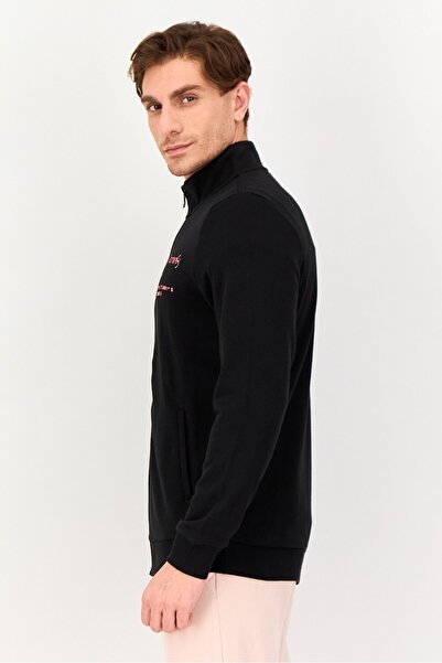 Puma x One 8 Men Slim Fit Long Sleeve Outdoor Full Zip Sweatshirt, Black