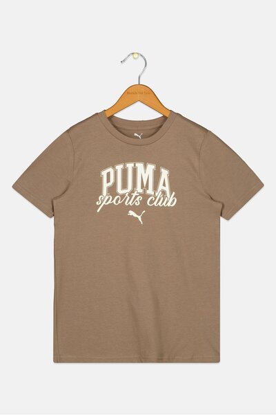 Puma Kids Boy Sportswear Fit Short Sleeve Outdoor T-Shirt, Brown