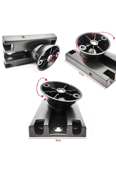 Universal Sütun Hoparlör Duvar Askı Aparatı Hareketli 20cm Siyah